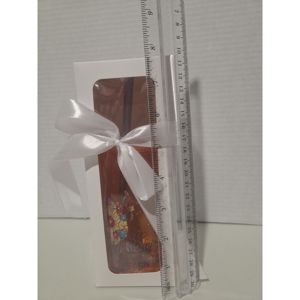 Enjoy the little things Orange/Amber glass tumbler 17.7 oz